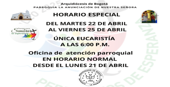 Horario especial